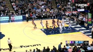 November 11, 2014 - Lakers vs. Grizzlies - Kobe Bryant Goes Around The Back For The Shot