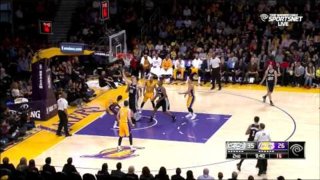 November 14, 2014 - Spurs vs. Lakers - Ed Davis Blocks Aron Baynes