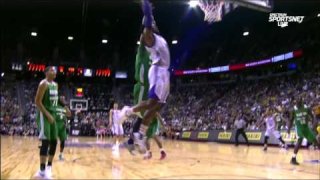 July 8, 2017 - Celtics vs. Lakers - Lonzo Ball To David Nwaba For And 1 Dunk