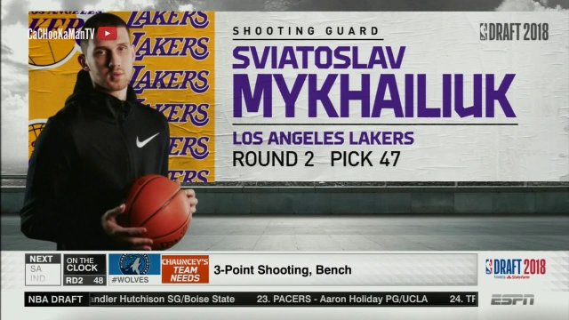 June 21, 2018 - NBA Draft 2018 - Lakers Select Sviatoslav Mykhailiuk With 47th Overall Pick