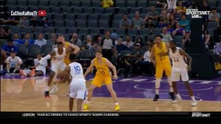 July 5, 2018 - Lakers vs. Warriors - Moe Wagner Steal And Svi Mykhailiuk Fastbreak Layup