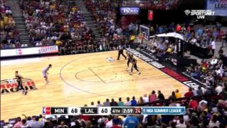 July 10, 2015 - Timberwolves vs. Lakers - Julius Randle Driving Dunk