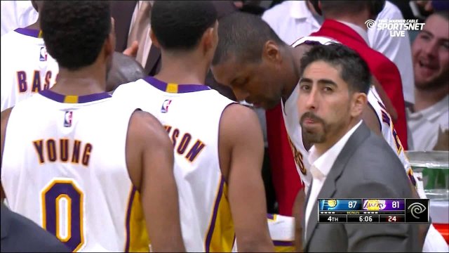 November 29, 2015 - Pacers vs. Lakers - Julius Randle Takes It Coast To Coast For Dunk