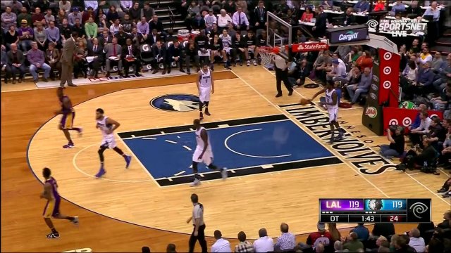 December 9, 2015 - Lakers vs. Timberwolves - Julius Randle Spin And Score