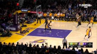 December 15, 2015 - Bucks vs. Lakers - D'Angelo Russell No Look Pass To Julius Randle
