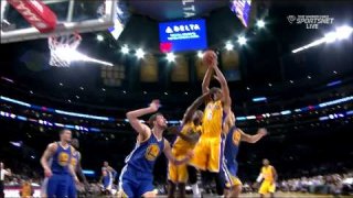 October 9, 2014 - Warriors vs. Lakers - Jordan Clarkson Rebound And Layup