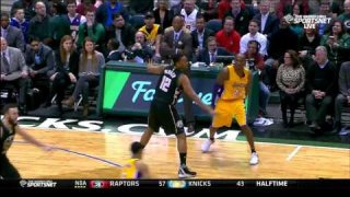 February 22, 2016 - Lakers vs. Bucks - Jordan Clarkson 4 Point Play