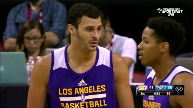 July 8, 2016 - Lakers vs. Pelicans - Larry Nance Jr. Blocks Buddy Hield