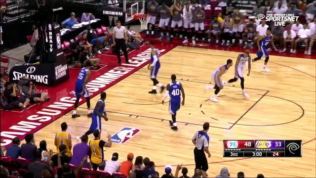July 9, 2016 - 76ers vs. Lakers - Larry Nance Jr. Monster Dunk