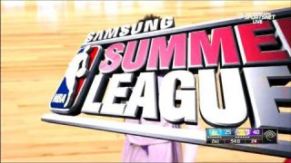 July 11, 2016 - Warriors vs. Lakers - D'Angelo Russell Crosses Over Two Warriors For The Layup
