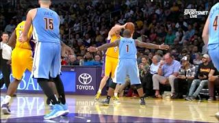 October 7, 2016 - Nuggets vs. Lakers - Marcelo Huertas Alleyoop To Brandon Ingram