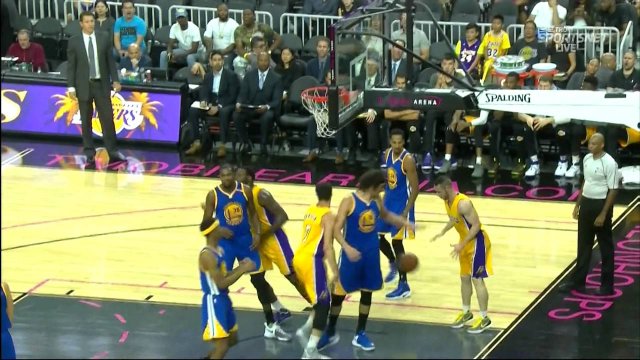 October 15, 2016 - Warriors vs. Lakers - Larry Nance Jr. Putback Dunk
