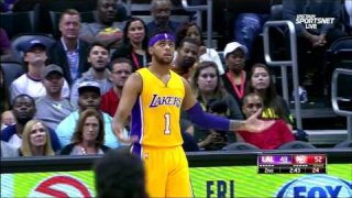 November 2, 2016 - Lakers vs. Hawks - D'Angelo Russell And 1 Fastbreak Dunk