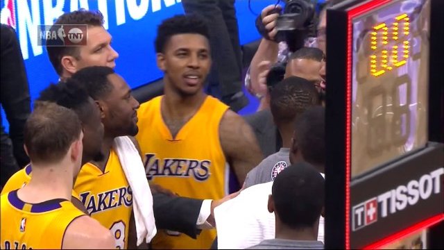 November 10, 2016 - Lakers vs. Kings - DeMarcus Cousins Tries To Get Into It With Julius Randle