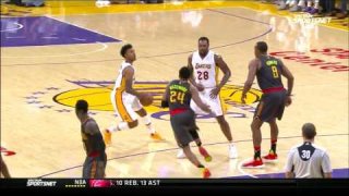 November 27, 2016 - Hawks vs. Lakers - Nick Young 4 Point Play