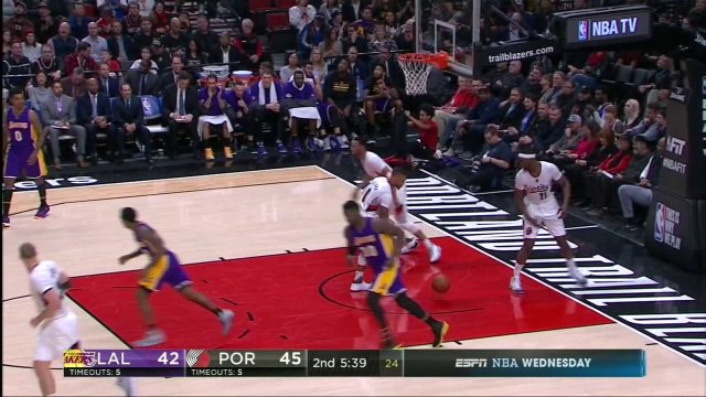 January 25, 2017 - Lakers vs. Trail Blazers - 2nd Quarter Team Highlights