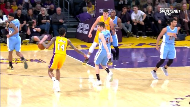 January 31, 2017 - Nuggets vs. Lakers - Brandon Ingram Driving Dunk
