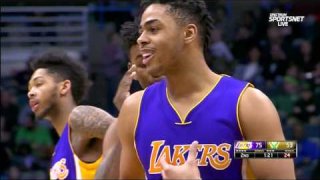 February 10, 2017 - Lakers vs. Bucks - Nick Young 4 Point Play Part 2