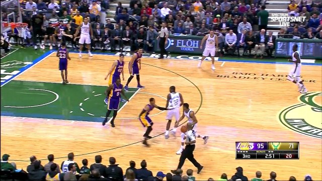 February 10, 2017 - Lakers vs. Bucks - Lou Williams Breaks Khris Middleton's Ankles And Makes Three