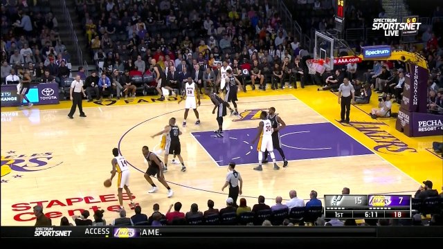 February 26, 2017 - Spurs vs. Lakers - 1st Quarter Team Highlights