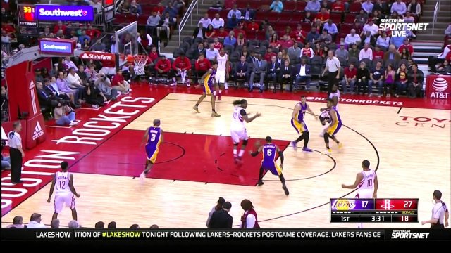 March 15, 2017 - Lakers vs. Rockets - 1st Quarter Team Highlights
