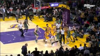 March 17, 2017 - Bucks vs. Lakers - Malcolm Brogdon Fouls Nick Young Hard And Chaos Ensues